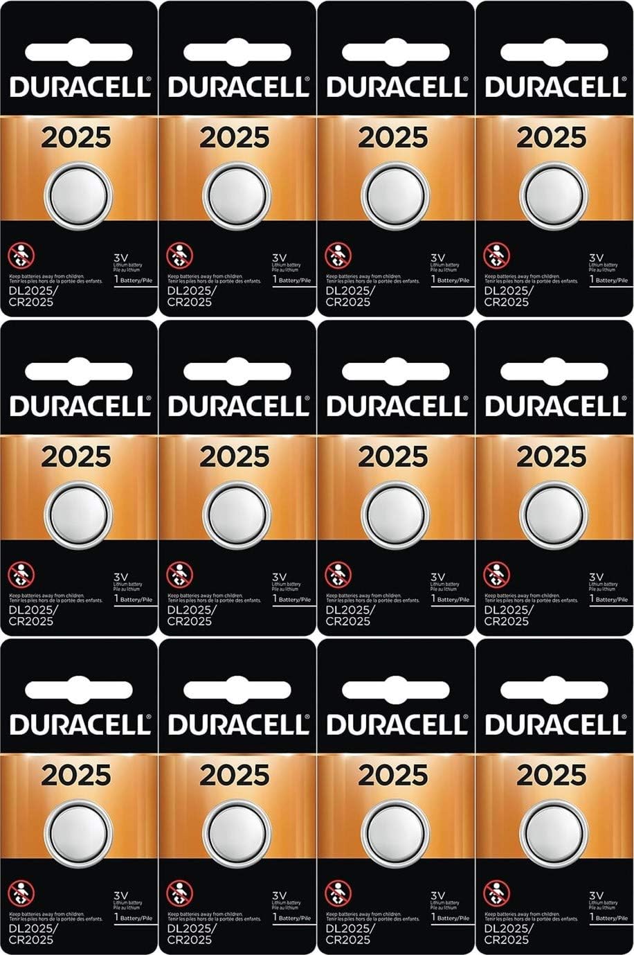 Duracell 12-Pack 2025 Batteries 3.0 Volt Lithium Coin Button