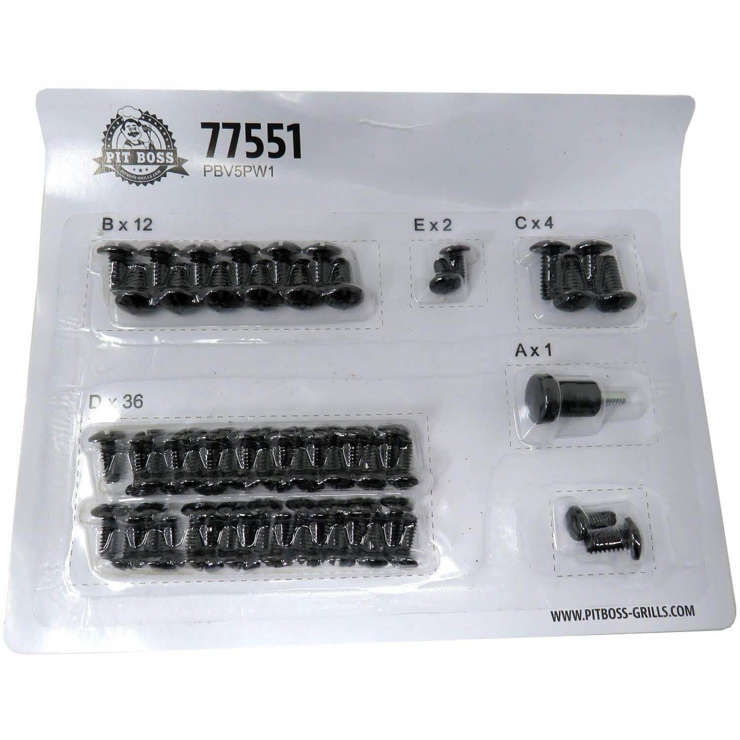 Grill Parts For Less Hardware Pack Compatible with Pit Boss Vertical 3, 5 and 7 Series Smoker: PBV357P1-34