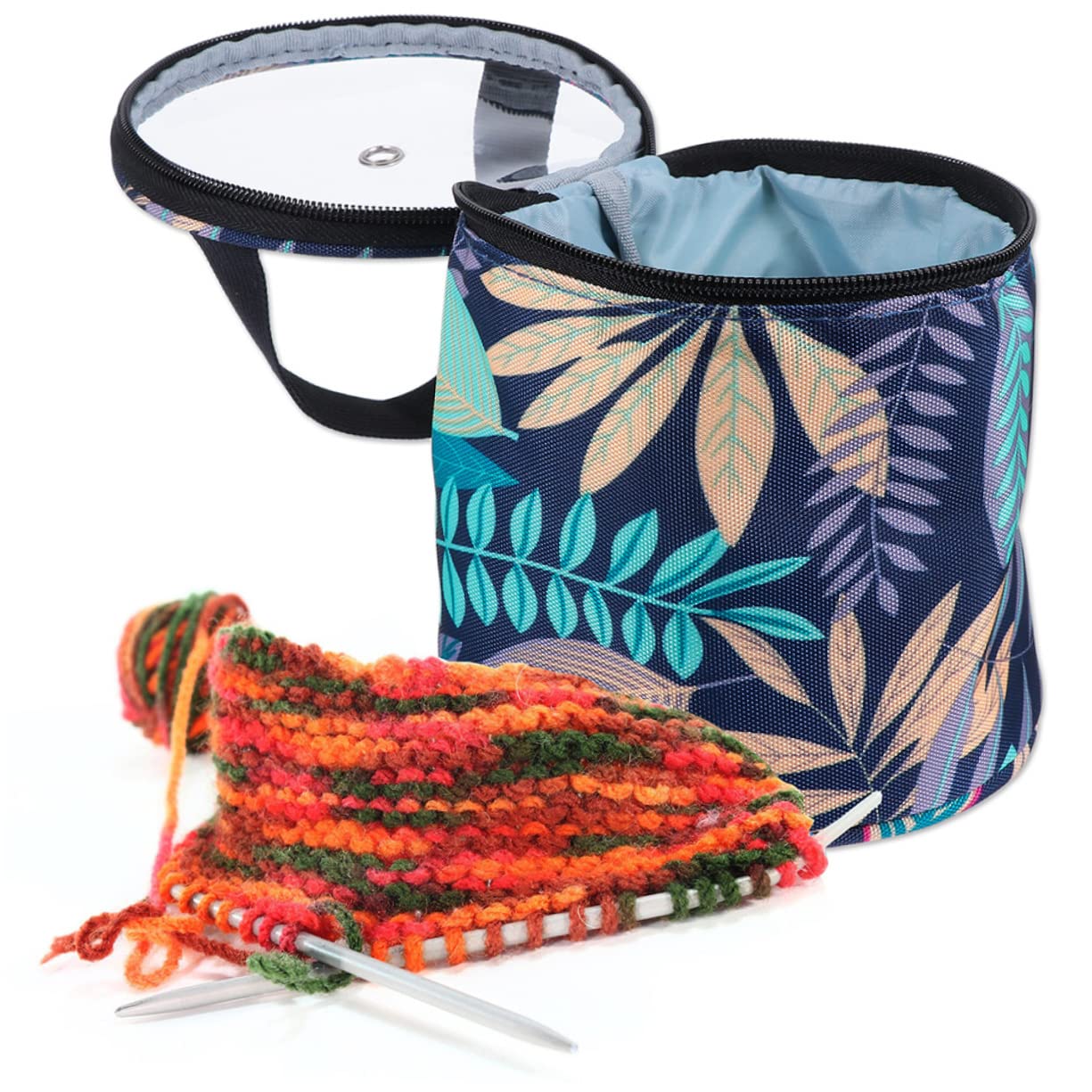 NUOBESTY Bolsa De Almacenamiento De Lana De 4 Piezas Bolso De Ganchillo De Tela Oxford De Viaje