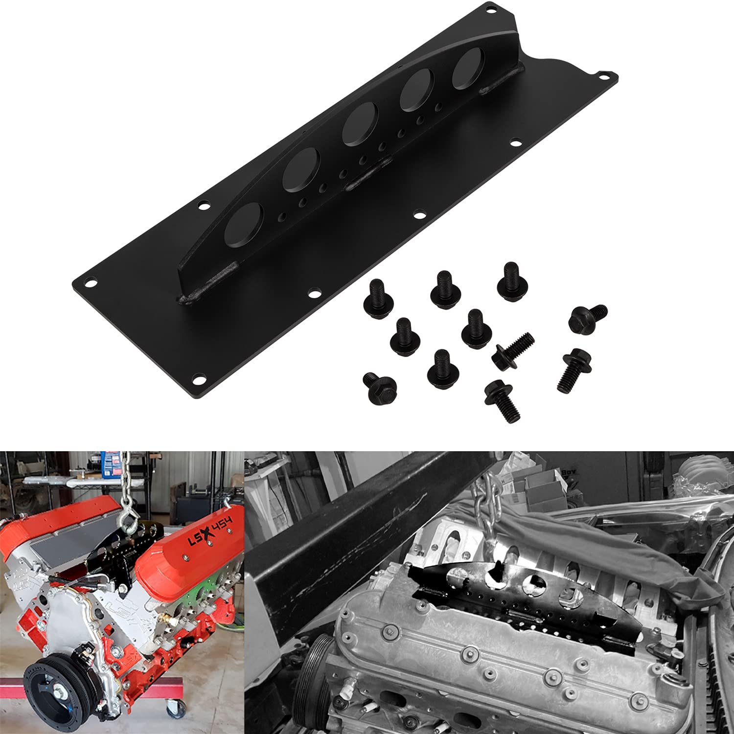 Bzsunway for LS Heavy Duty Engine Lift Plate for LS LSX LS1 LS2 LS3 LQ4 6.0 6.2 5.3 Gen III