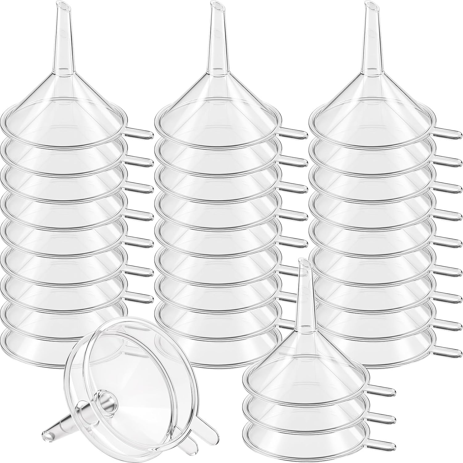 Hoolerry 100 Pcs Small Funnels for Filling Small Bottle Mini Funnel, 2.16''