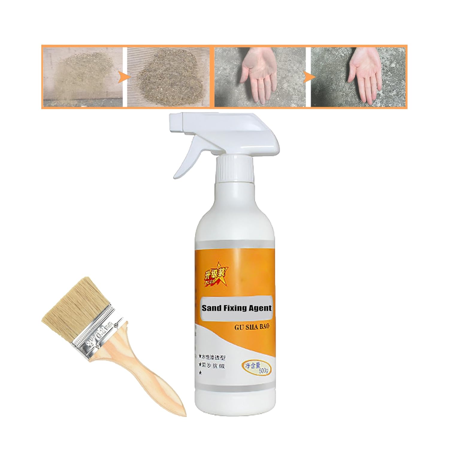 Sand Fixing Agent Spray, Powerful Sand Curing Spray for Wall &amp; Floor, Sand Fixing Agent for Driveway, Water-Based Penetrating Waterproof Concrete Hardener Spray (1)
