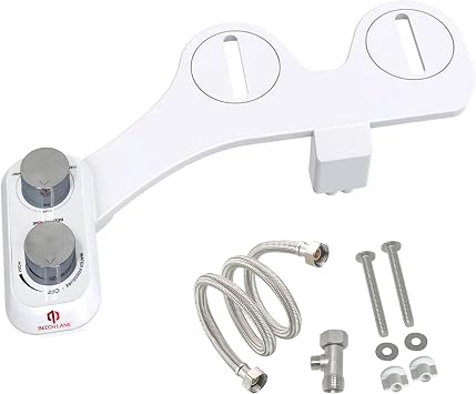 Beech Lane RV Bidet, Fits Most RV Toilets, Self Cleaning Adjustable Spray, Easy Install and Non-Electric, Prevents Toilet Paper Buildup in Black Tank, Included Metal Mounting Hardware and Hose