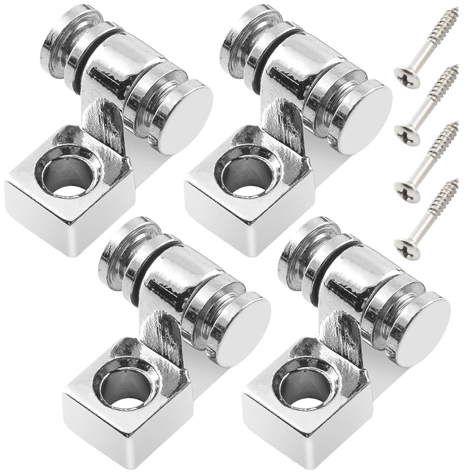 Yuiturt 4PCS Roller Guitar String Trees Guides Retainers, Chrome String Retainers with Mounting Screws for Fender Strat/Tele