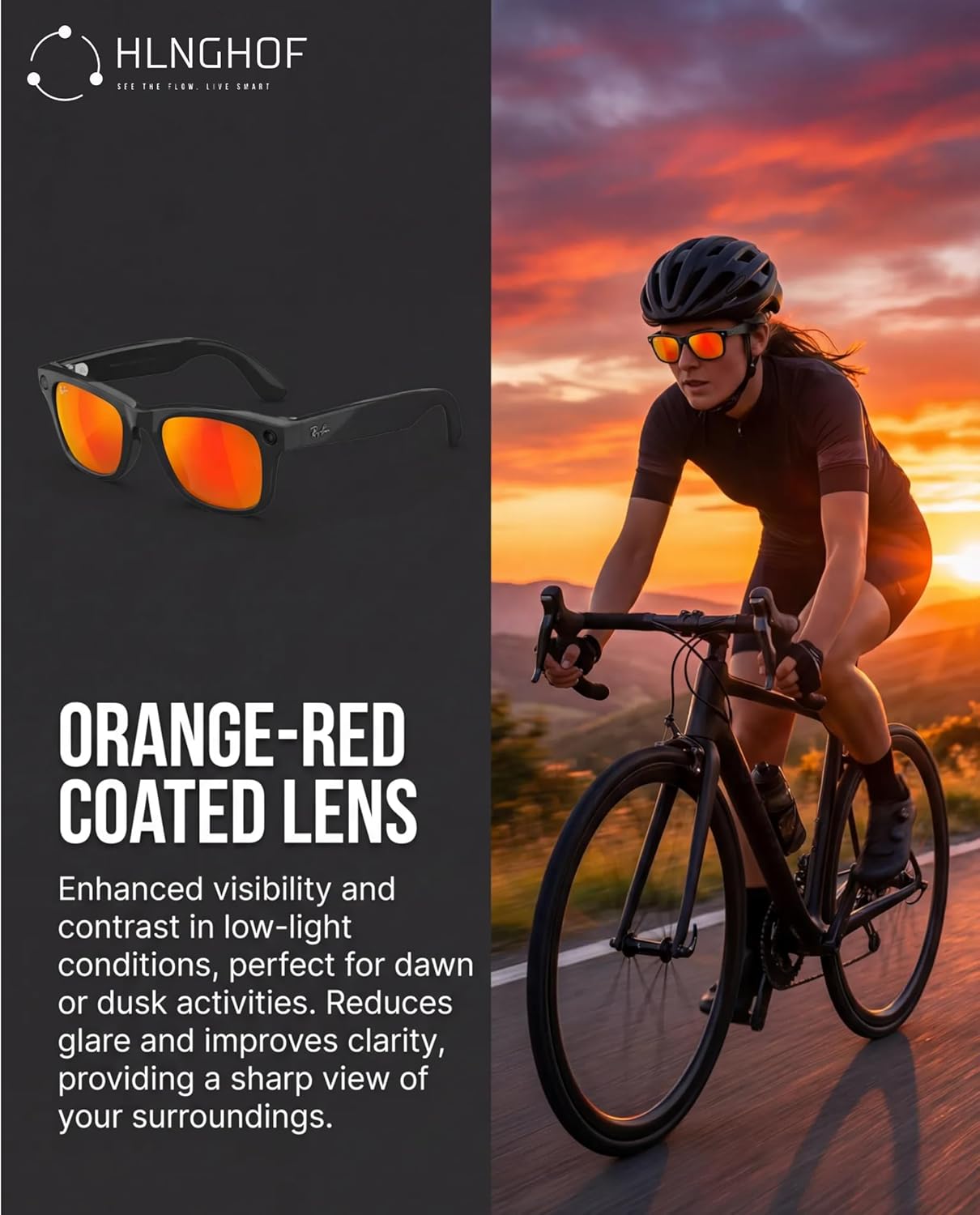 Polarized Replacement Lenses for Ray-Ban Meta Wayfarer RW4006/Wayfarer (Gen 2) RW4012,50mm, 2 Pairs