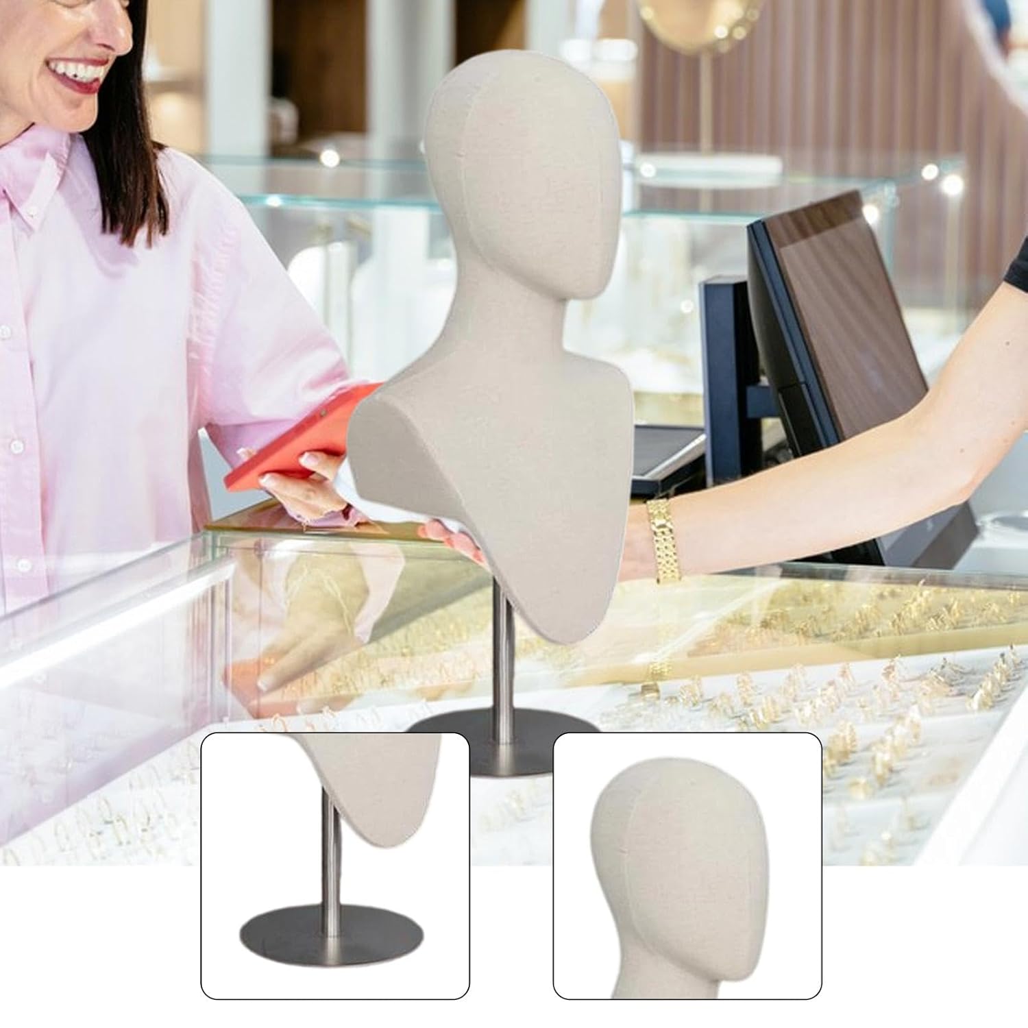 Mannequin Head, Stable Hat Holder for Hair Accessories And