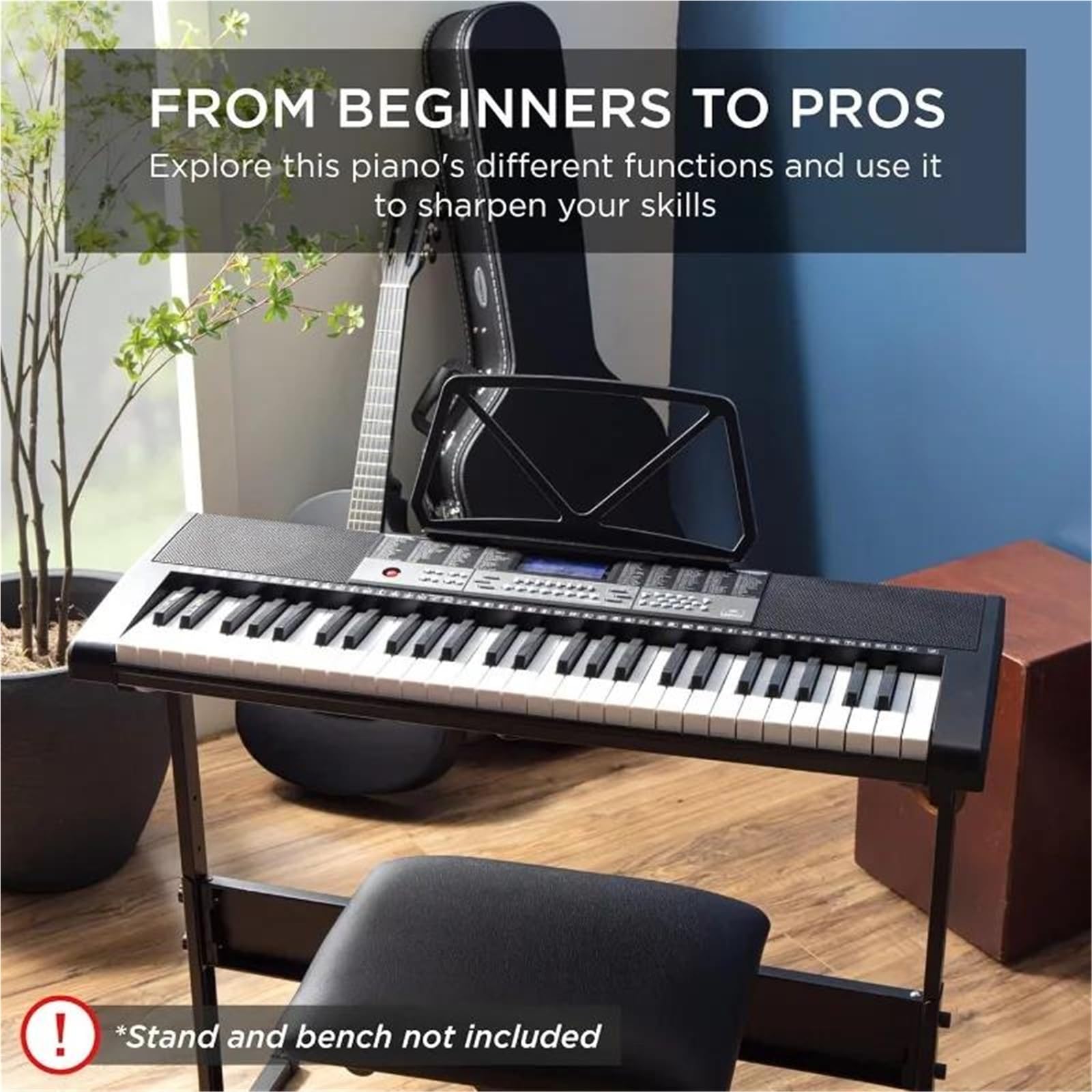 Pianoforte Elettronico Professionale Pianoforte Elettronico Portatile A 54 Tasti Con Schermo LCD E Supporto Per Spartiti Musicali