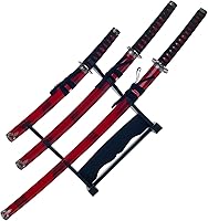 Vista 16 de Snake Eye Tactical Juego de katana samurái de dos tonos de 3 piezas con soporte de espada gratis