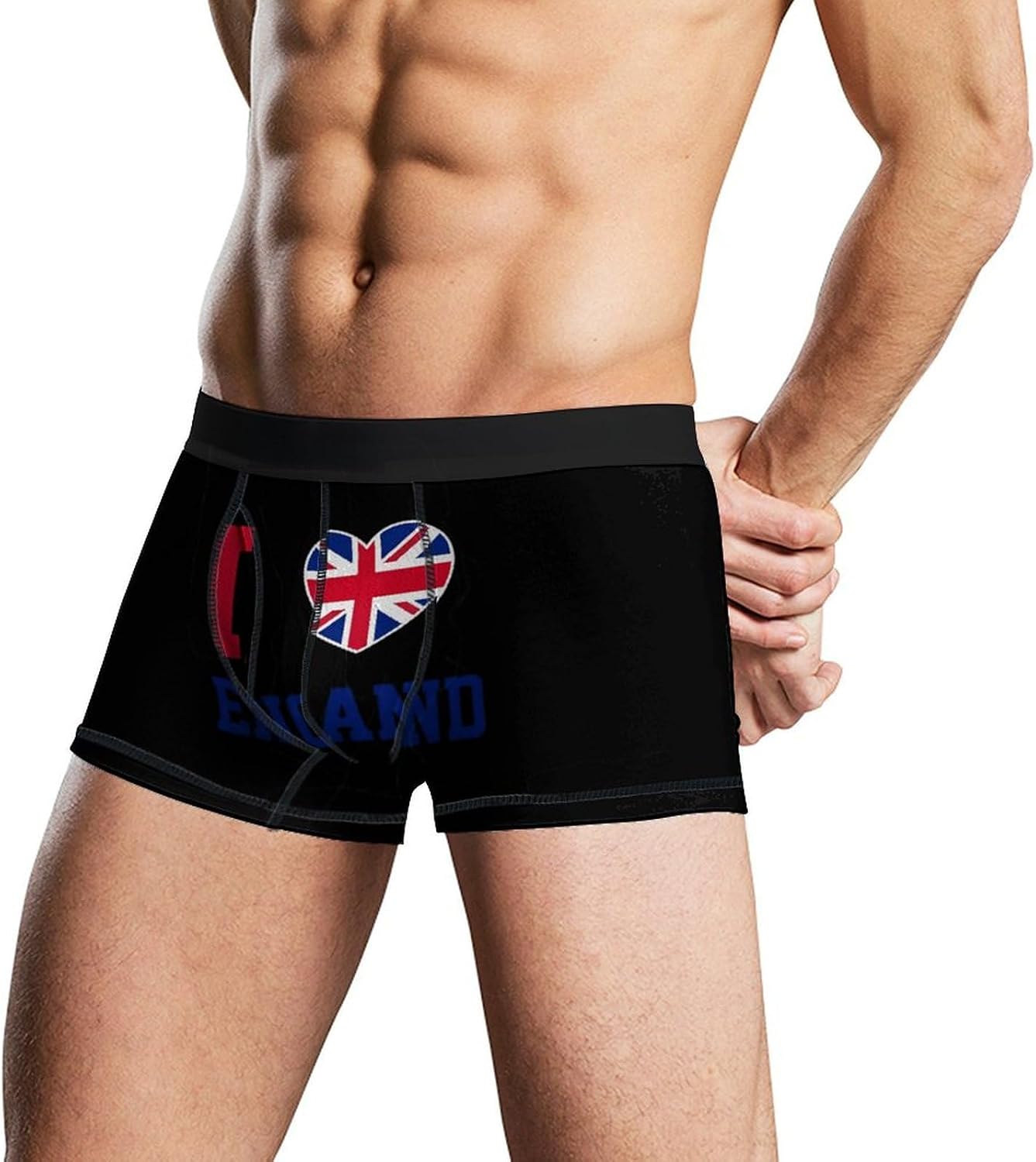 I Love Britain United Kingdom England Novelty Men's Trunks Soft Breathable Underwear Patterned Stretch Briefs