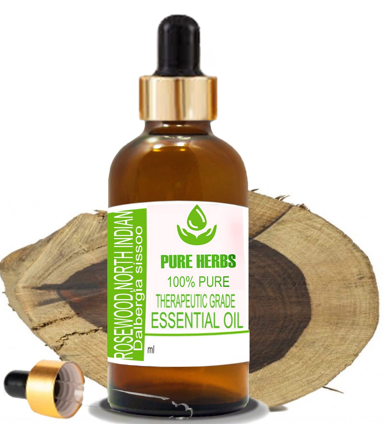 Pure Herbs Rosewood North Indian (DALBERGIA Sissoo) Pure & Natural Therapeutic Grade Essential Oils
