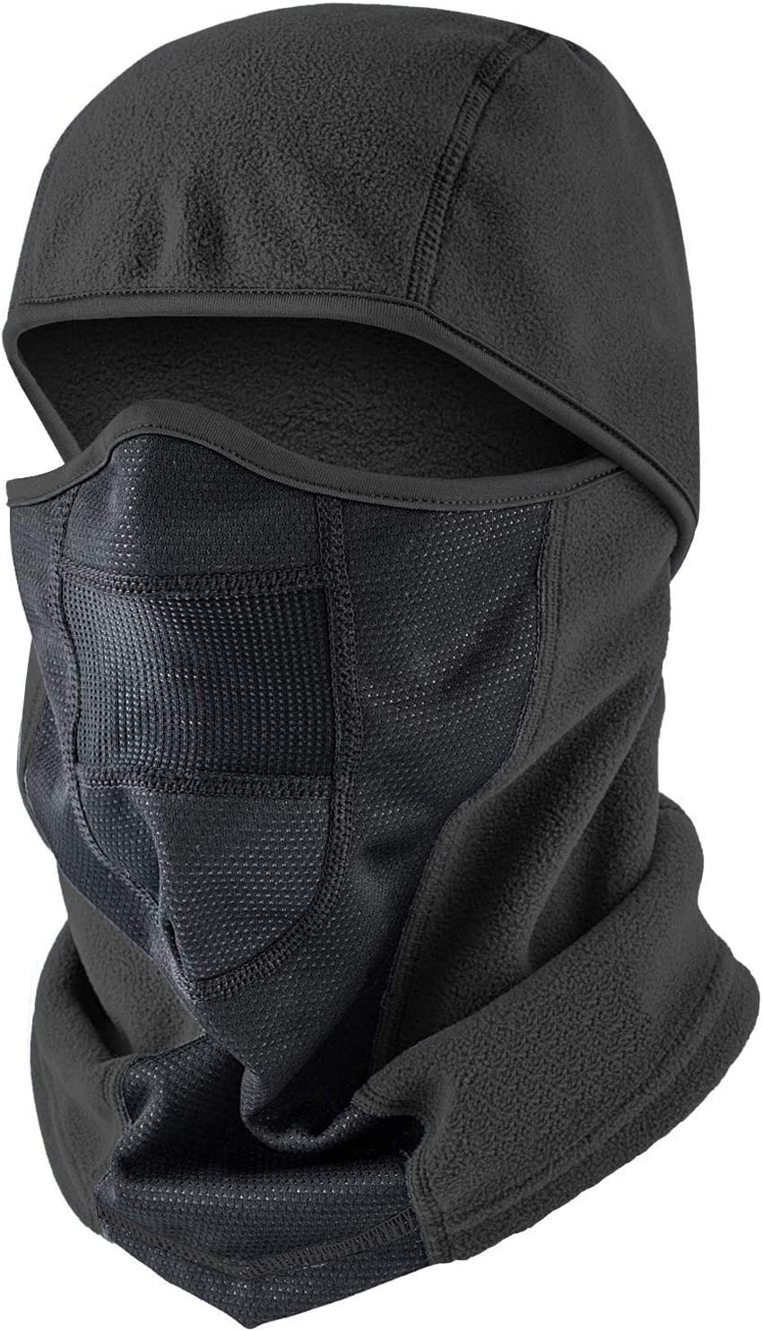 Therma Pro Balaclava Ski Mask Winter Fleece Thermal Face Cover for Men Women Breathable Skiing Motorcycle & Snowboarding, Black, Large