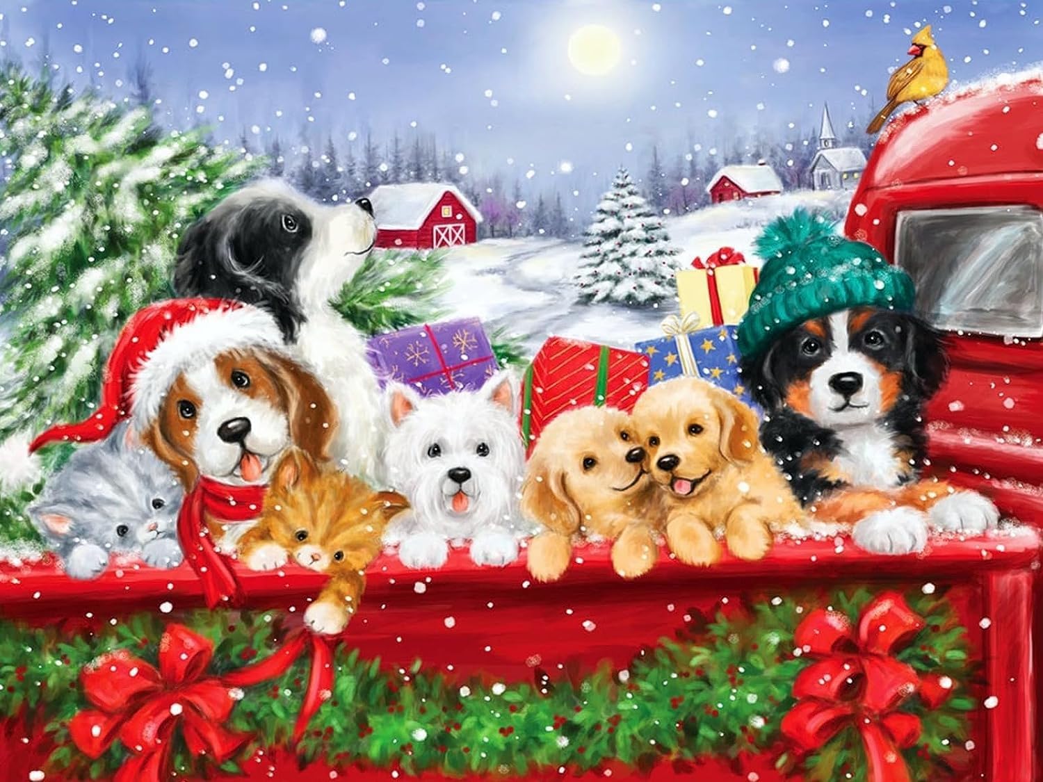 Amazon.com: igoodom 5D Diamond Painting Kits for Adults, Dogs Christmas ...