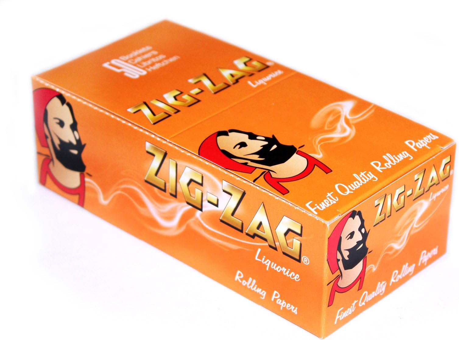 ZIG-ZAG LIQUORICE flavour GUMMED Rolling Paper box of 50