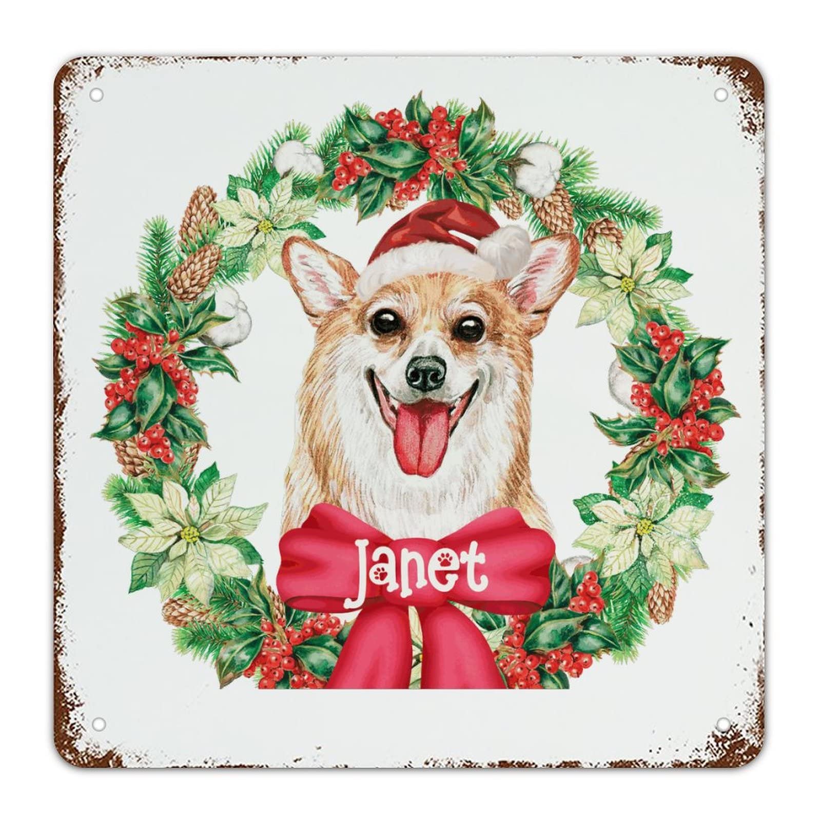 Panneau Berger belge retro decoration de Noel pour salon et chambre