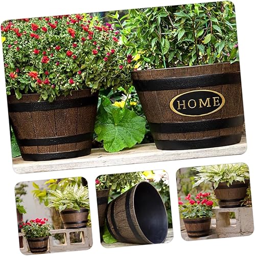 Miniatura 5 de BESTOYARD Maceta de resina para maceta pequeña, extra grande, soporte decorativo para macetas