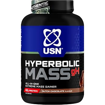 USN Hyperbolic Mass gH: All-in-One Mass Gainer Protein Powder for Fast, Effective Weight and Muscle Gain, Pre- and Post-Worko