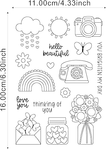 Miniatura 2 de Hello Again - Juego de tarjetas de papel troqueladas de corte de metal, diseño troquelado en relieve, saludos para hacer moldes, plantillas