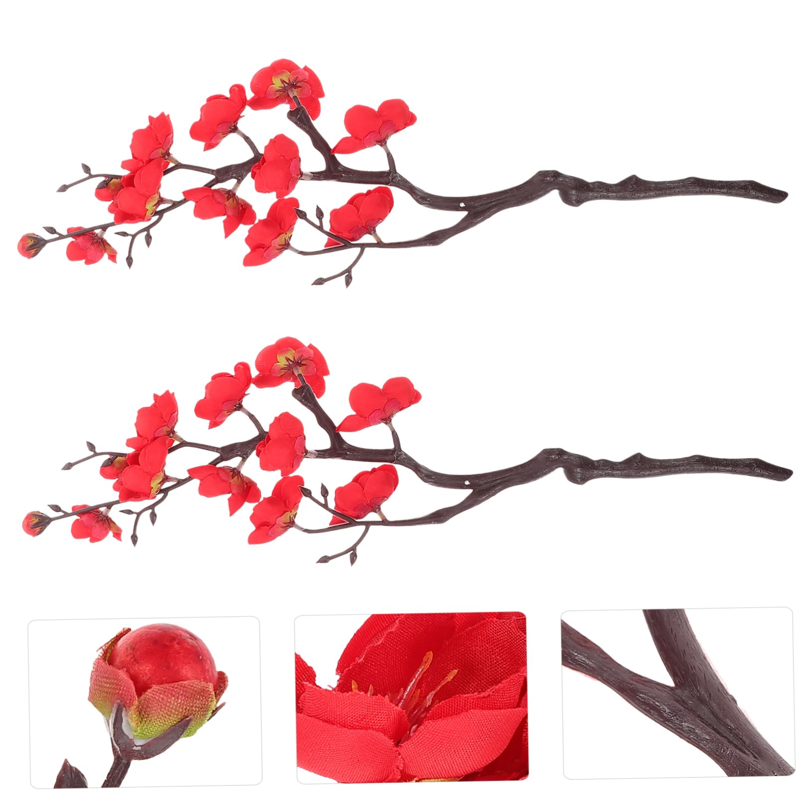 MERRYHAPY 2pcs Artificial Blossom Branches Fake Blossom Picks Easy to Care for Vase Decorations