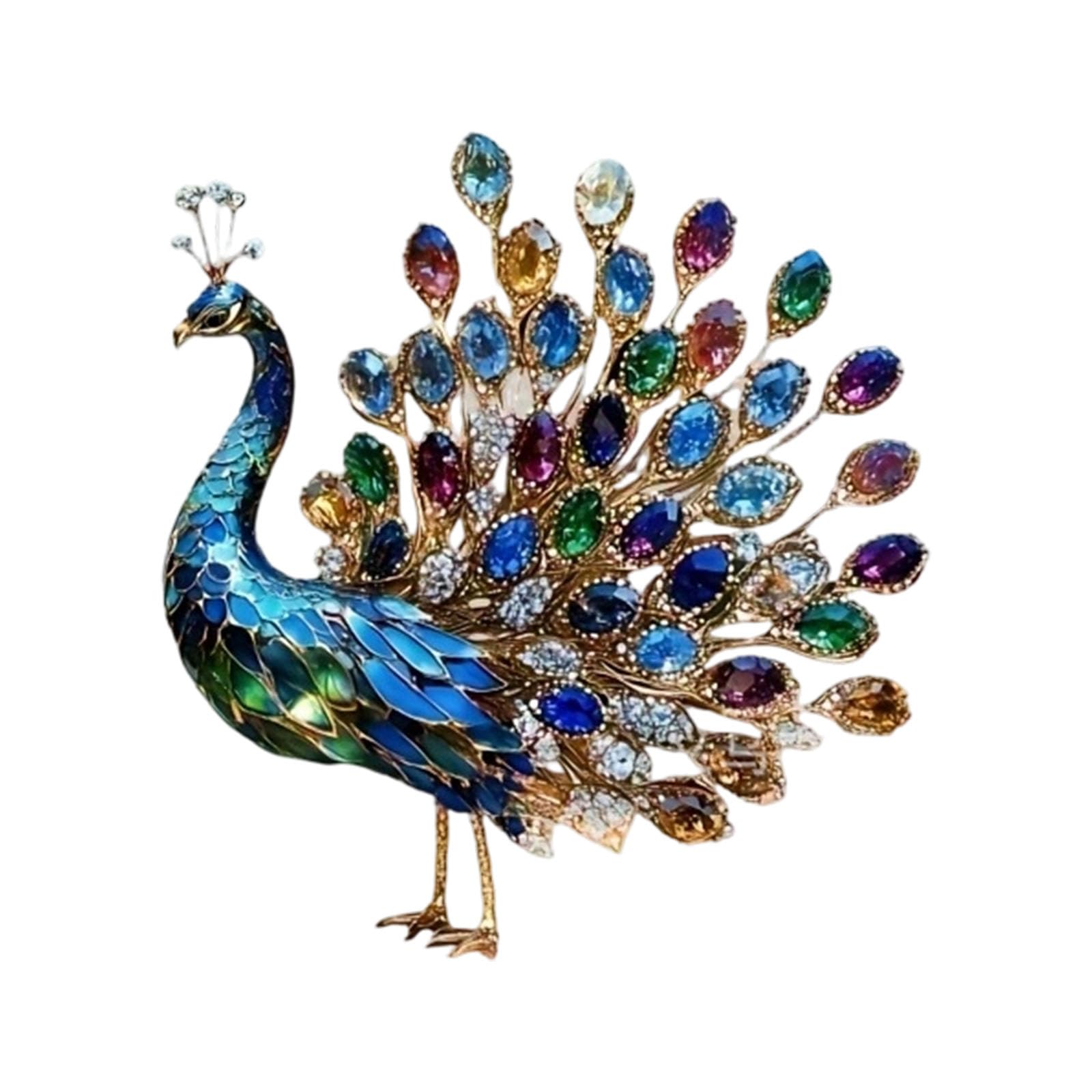 PENCHEAK Peacocks Statues Figurines Animal Figurines Sculptures Centerpieces Decorative Ornaments for Home Animal Sculptures