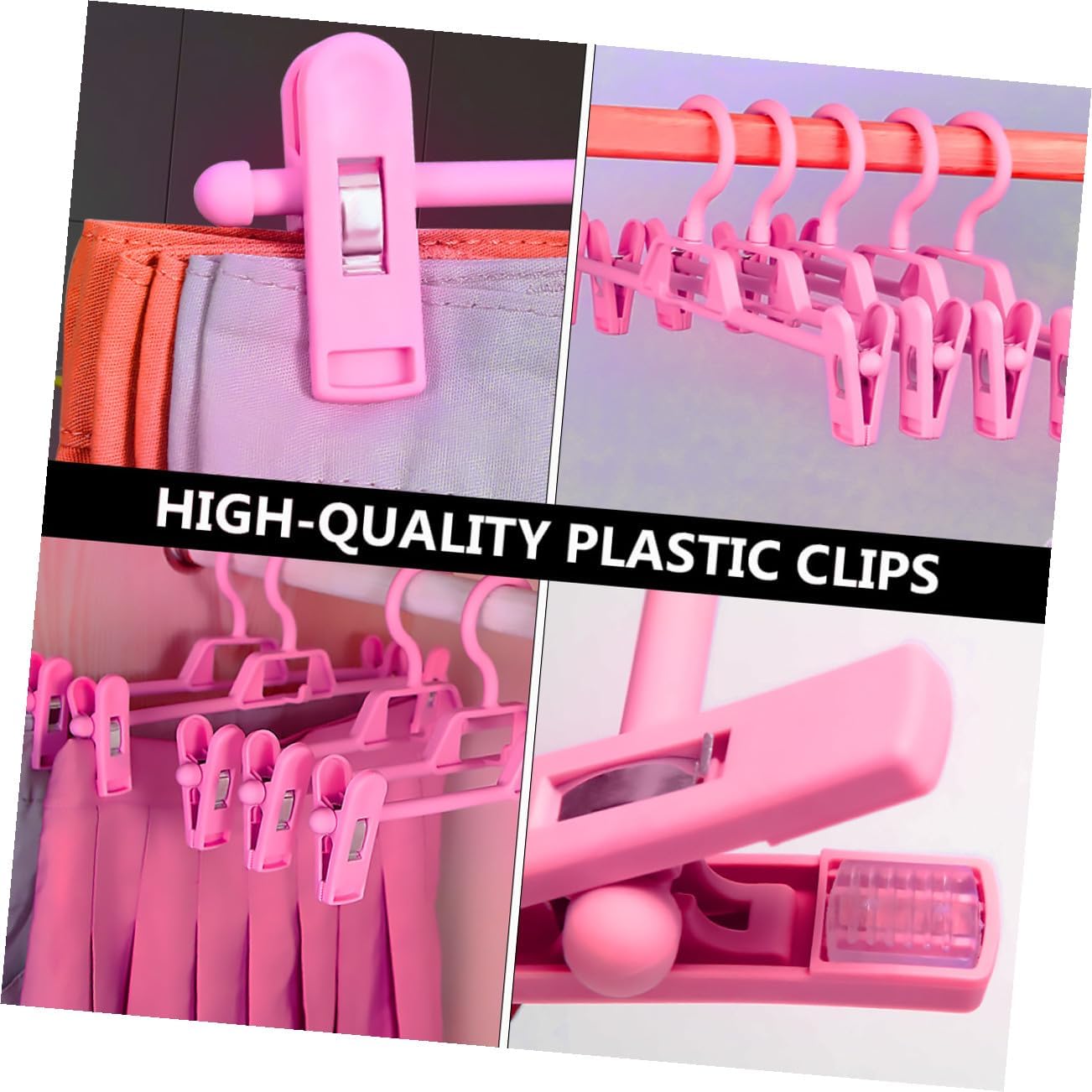 Cabilock 10pcs Adjustable Pants Rack Drying Hangers Pants Clips Skidproof for Family Shops