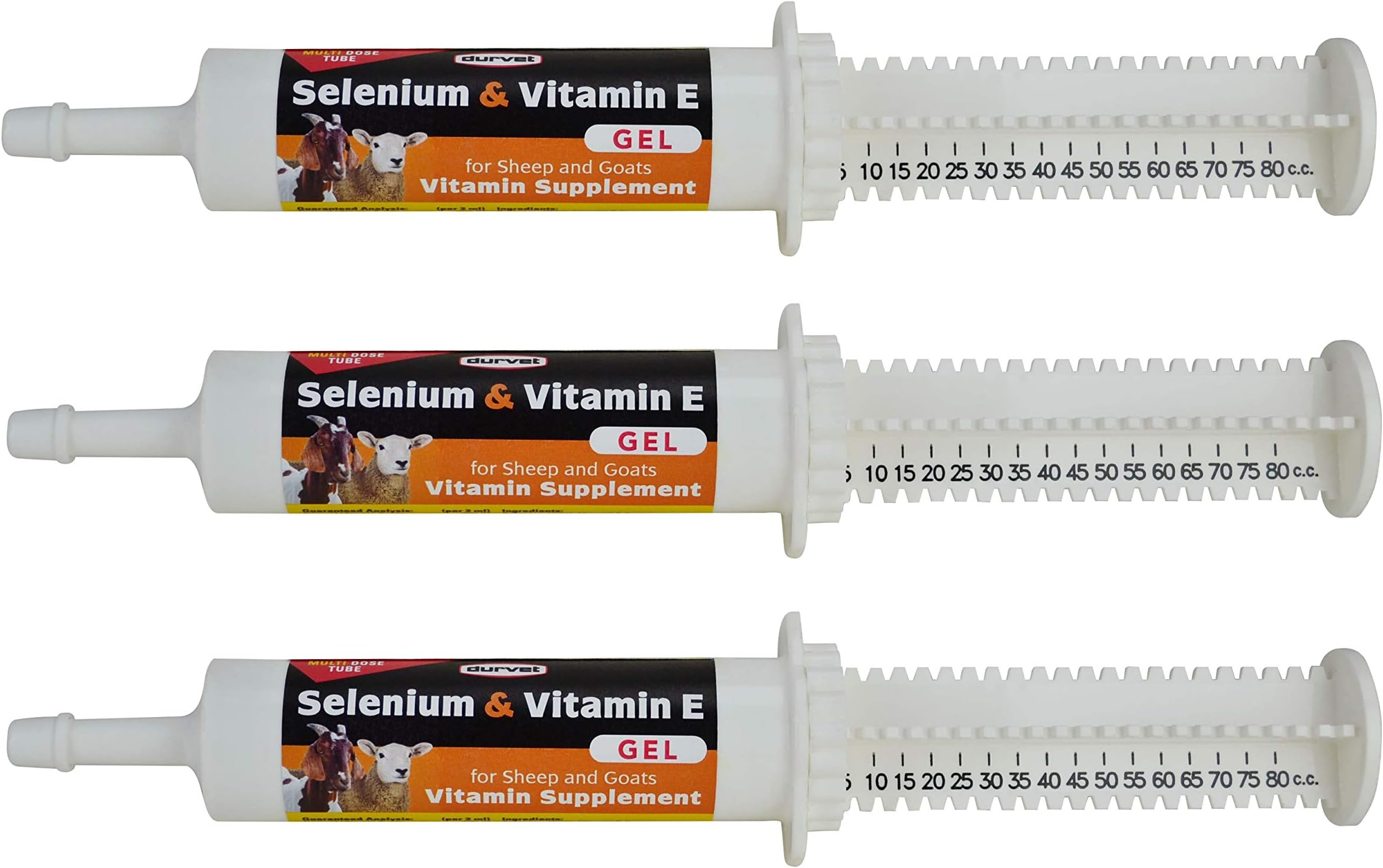 Durvet Sheep & Goat Selenium Vitamin E Gel, 80ml (3 Pack)