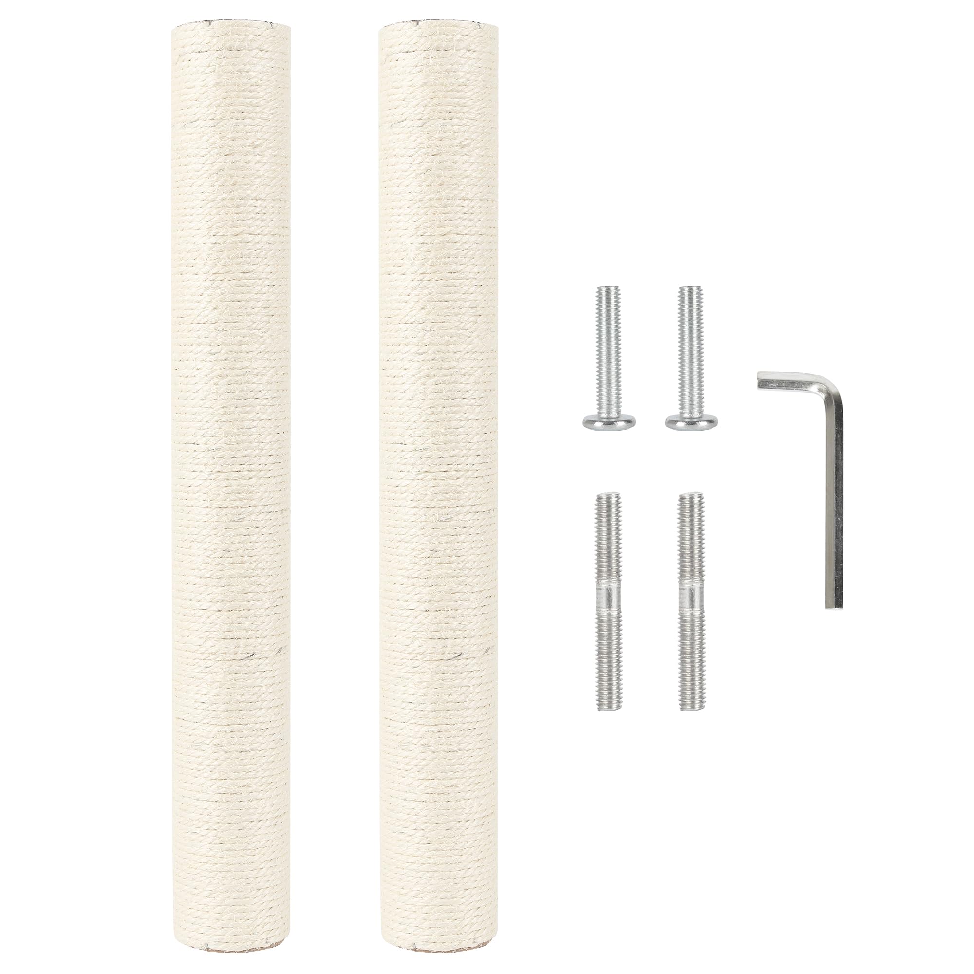 NEUMIHARO 2.9in 7.4cm Diameter Cat Tree Scratching Post Replacement Sisal Pole Parts (M8, 55cm/21.7in) — image 1