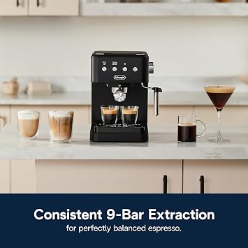 DeLonghi Classic Matte Black Espresso Machine