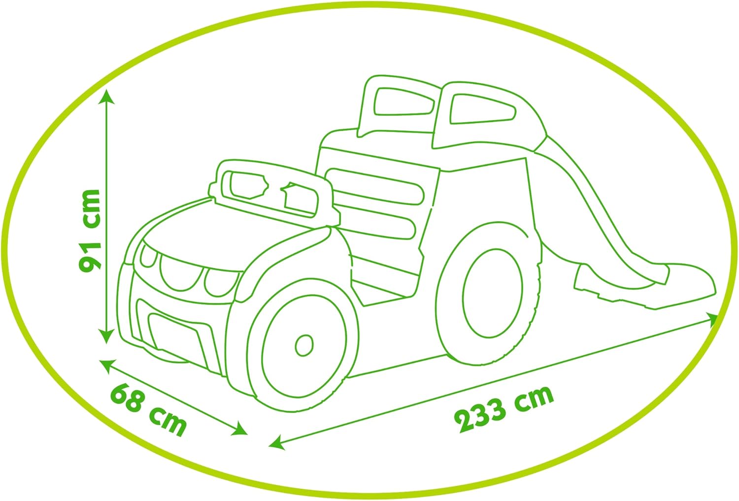 Smoby - Adventure Car - Car with Slide + Sandbox - Outdoor Game for Children - from 18 Months - 840205