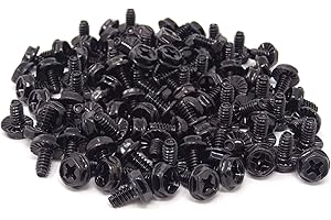 Honbay 100-Piece PC Case Mounting Screws in 6#-32x6 Dimensions for Repairing and Building Computer Systems