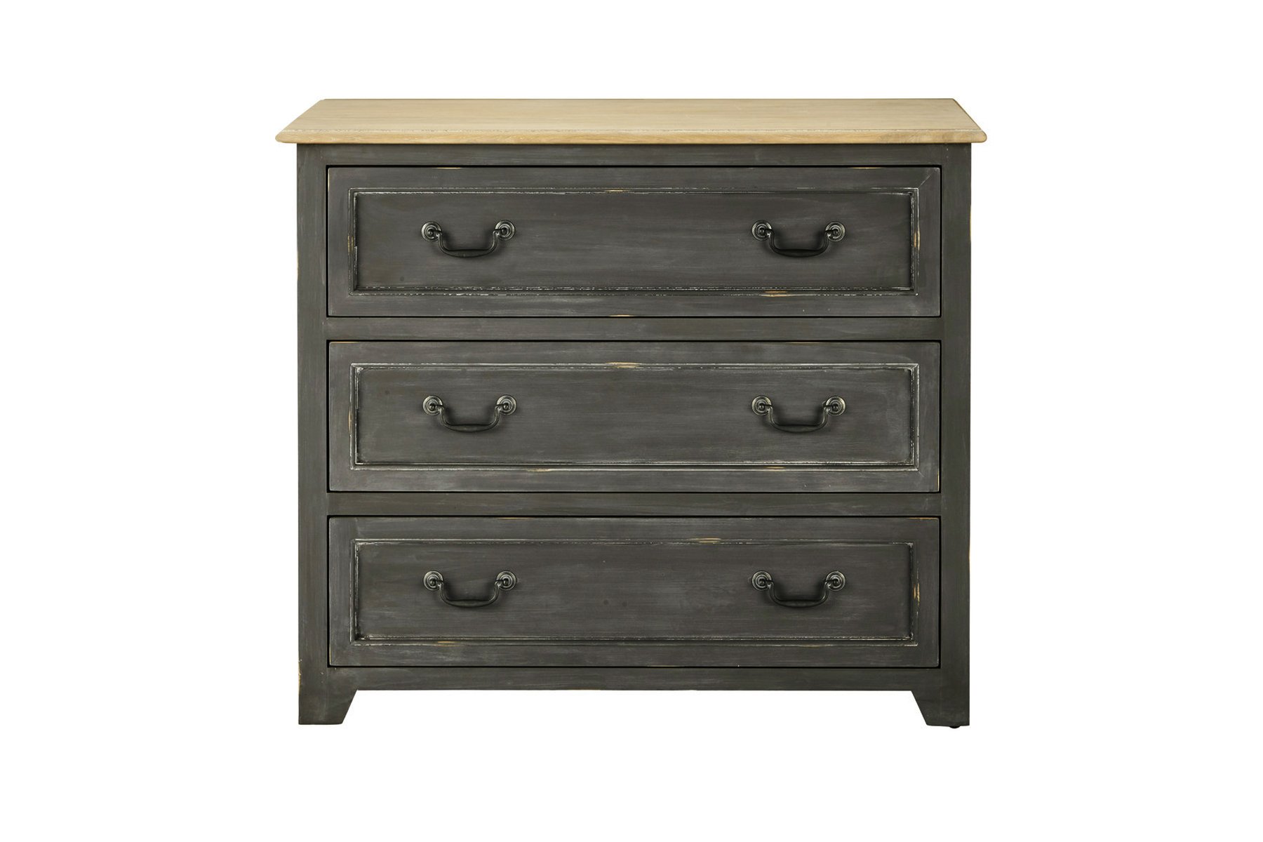 APRODZ Mango Wood Storage Cabinet Natal Chest of 3 Drawers Furniture for Living Room | Fuscous Grey-image-29