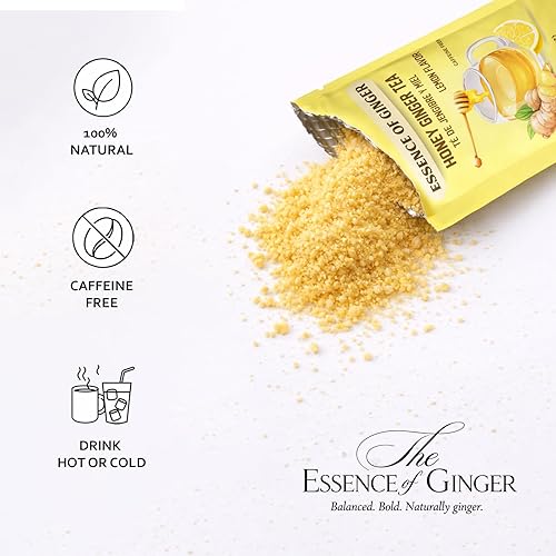 Miniatura 2 de Life Plus Style Gourmet Essence of Ginger Honey Ginger Lemon Té de hierbas instantáneo Té en polvo Té orgánico sin cafeína Ingredientes naturales