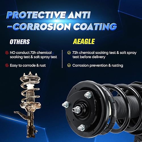 Miniatura 4 de Conjunto de amortiguador delantero y trasero con resorte helicoidal compatible con Honda Element 2.4L 2003-2011, reemplazo 171101L 171101R 172135