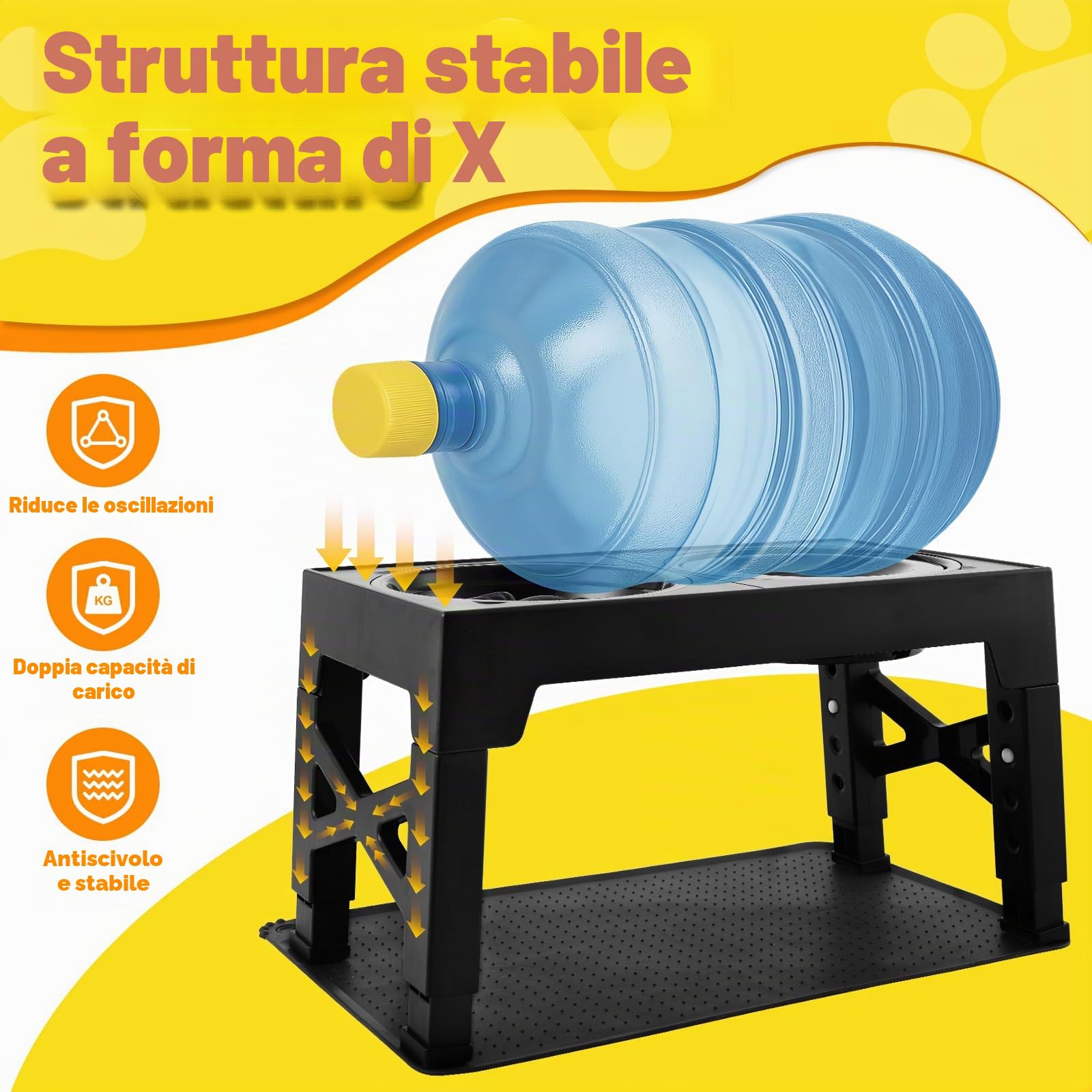 Ciotole per cani Rialzate Regolabili - Ciotola Acqua, Antingozzo, da Viaggio e Tappetino - Base antiscivolo per cani di taglia media/grande