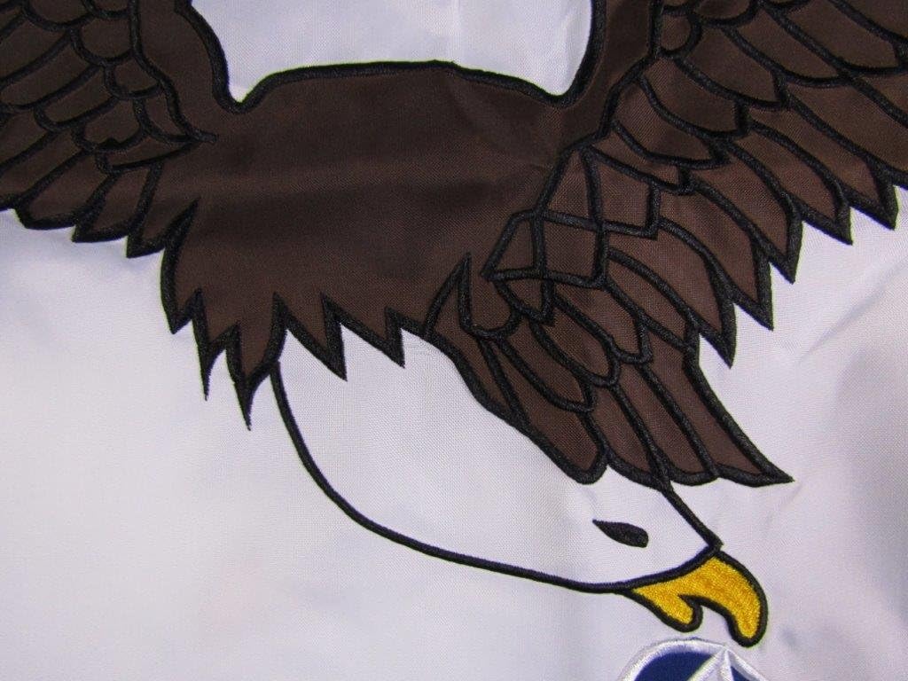 AES 3x5 Embroidered State of Iowa Double Sided 210D Nylon Flag 3'x5' Banner Grommets Double Stitched Fade Resistant Premium Quality
