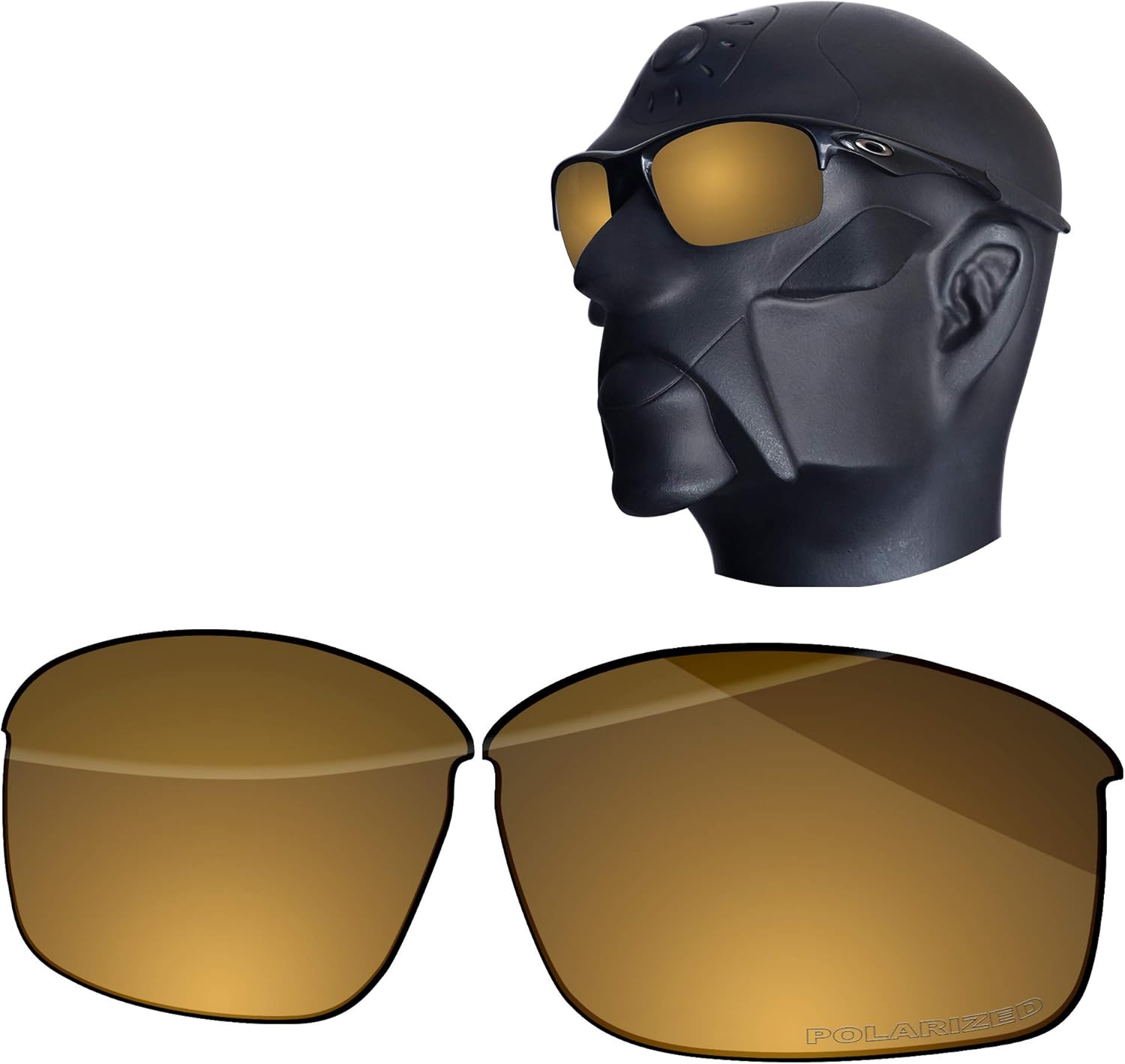 Ensky HardyShield Replacement Lenses for Oakley Bottle Rocket OO9164 Sunglasses - Auburn Gold