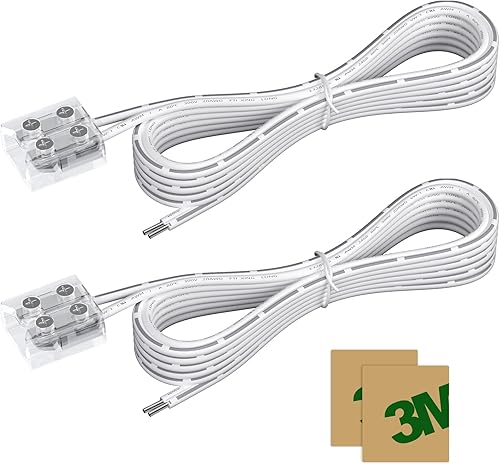 EMITEVER Conectores de tira LED, 2 paquetes de conectores de luz de cinta LED, 2 pines, sin soldadura, tornillo de apriete, conector de extensión de