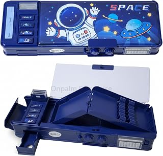 Onpalm Enterprise Multifunctional Geometry Lock Pencil Box for Kids, Students, Boys & Girls, Magnetic & Passworld Lock Com... Price In India