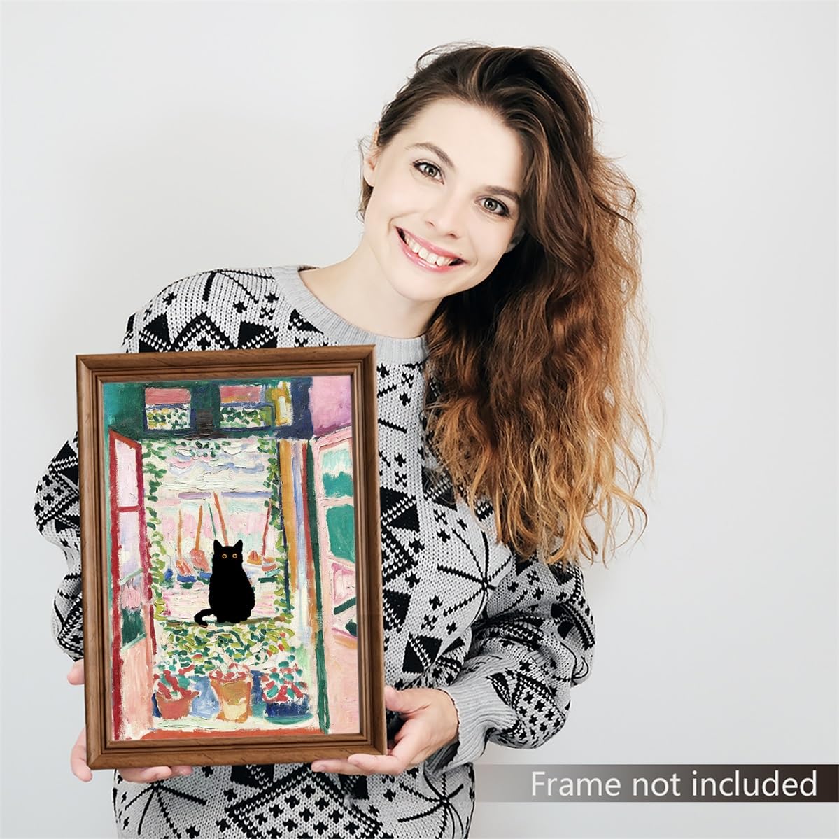 GAINOW Henri Matisse Oil Painting on Canvas Wall Art Matisse Famous Open Black Cat Poster - Image 2