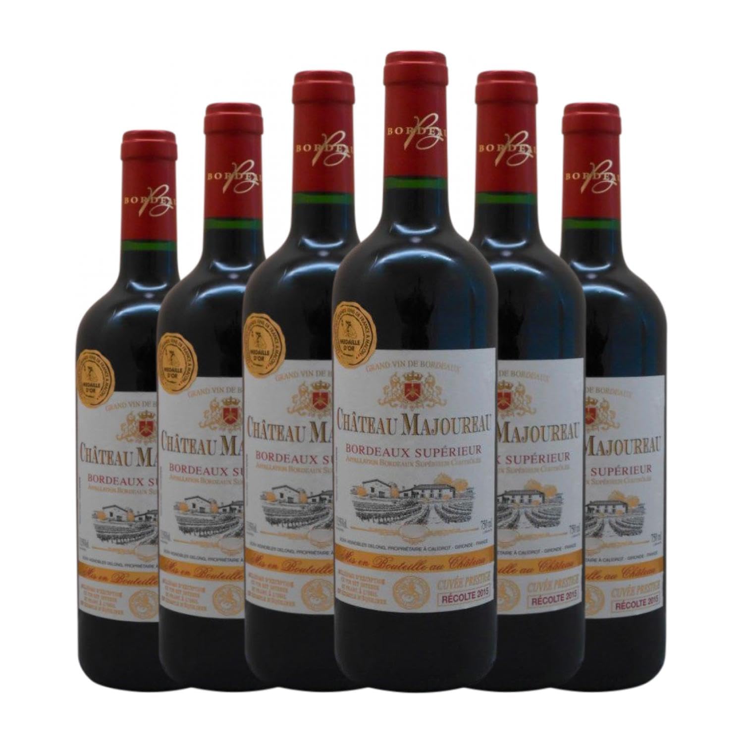 Château Majoureau Bordeaux Supérieur 75 cl Vino tinto (Caja de 6 Botellas de 75 cl)