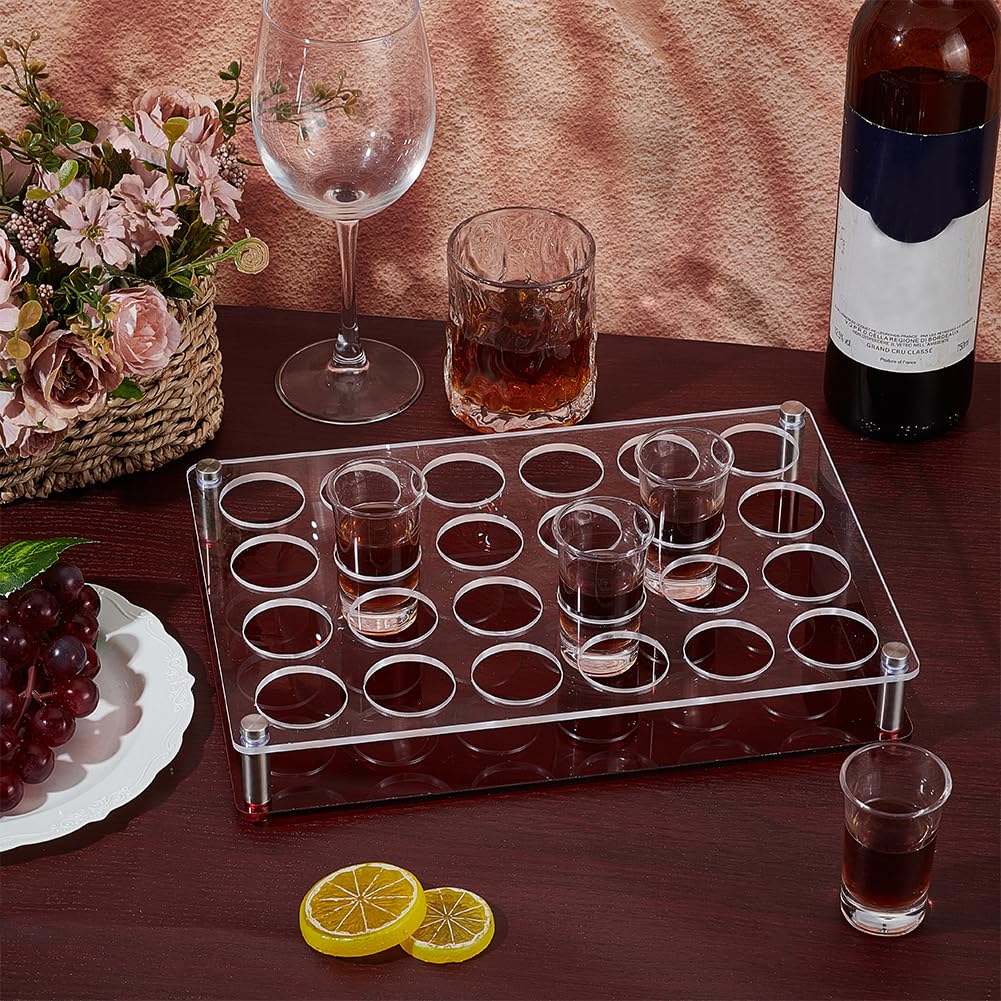 Carafe, Plateau, 12 Verres à Liqueur En Argent. - Argenterie D'Antan