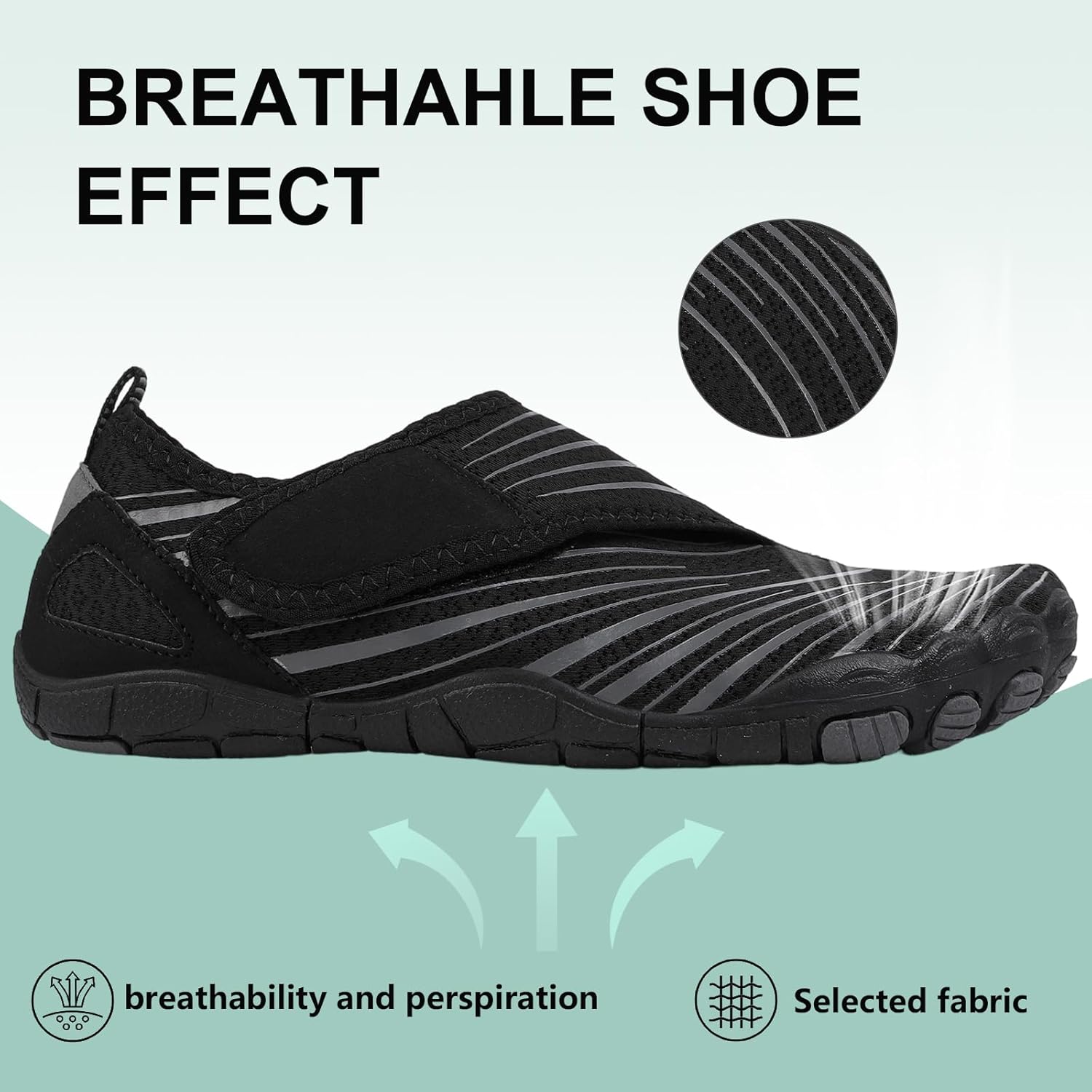MOCHINI Voyabarefoot Shoes for Women & Men, 2026 Upgrade Wide Toe Box Barefoot Hiking Sandals, Non-Slip Adjustable, Comfortable Slip-On for Outdoor Hiking & Beach Walking Travel