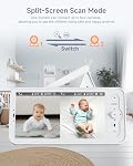 Arenti Moniteur de bébé, 2K/3MP WiFi 6 Smart Baby Camera avec 5-Inch Affichage sans fil amélioré, 360° Vue, vision nocturne automatique, détection de cryptographie, suivi automatique, capteur de température et d'humidité, 2 Mode audio(D3)