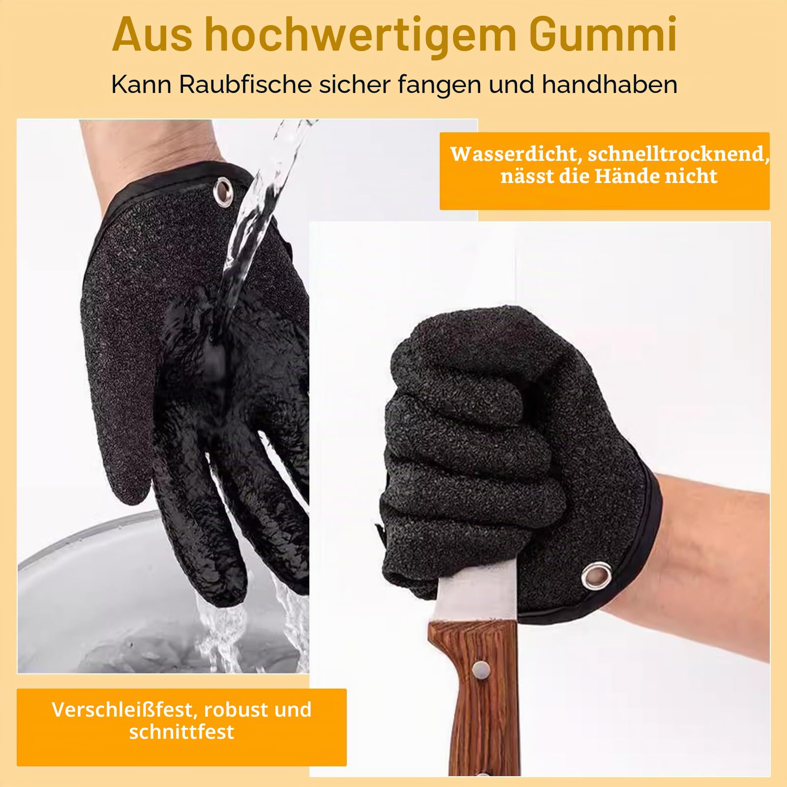 1 Paar Angelhandschuhe Raubfisch Stichfest Bissfest Landehandschuh Angelhandschuhe Wasserdicht Angel Handschuhe mit Magnetverschluss für Den Sicheren 