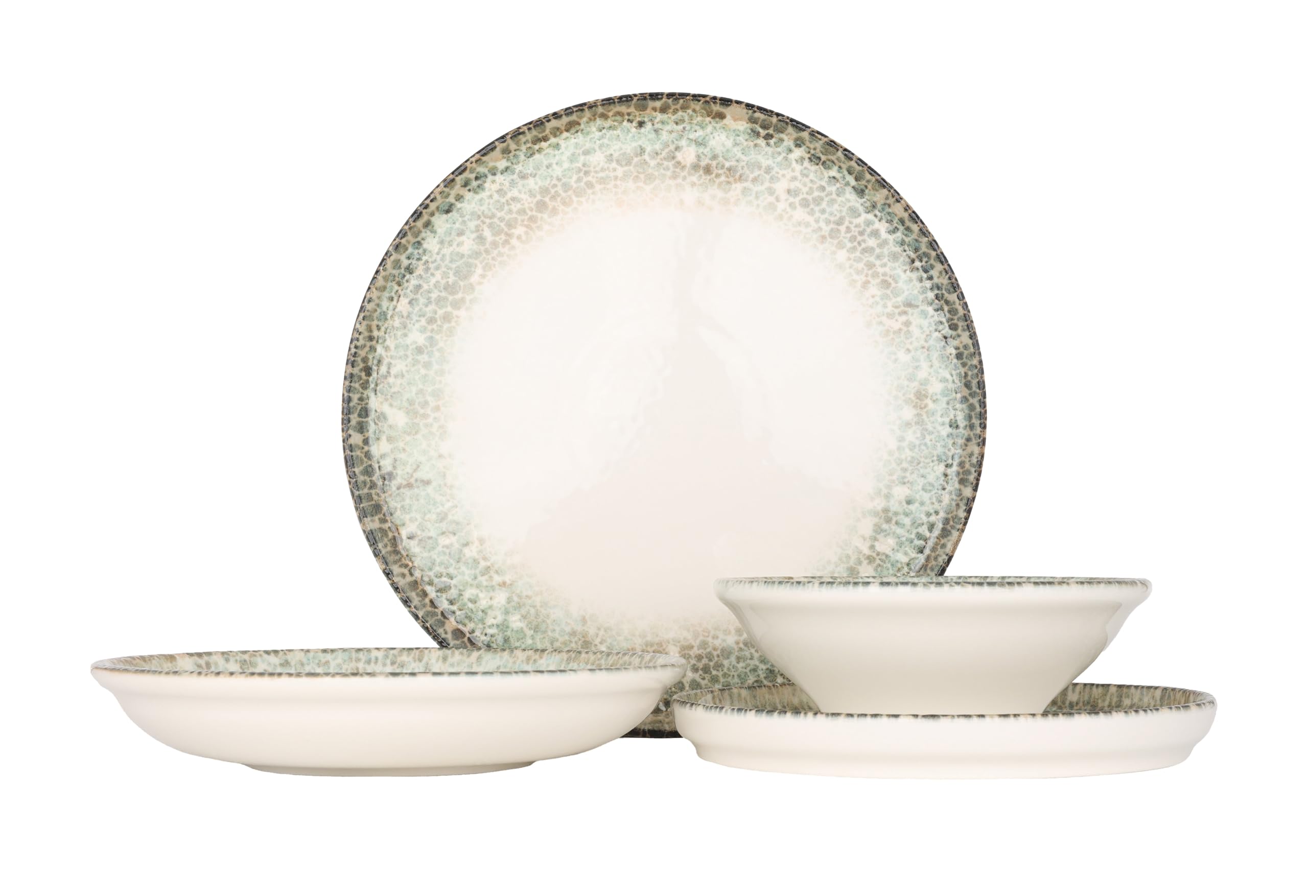 Service en porcelaine fine Kütahya Porselen Rust Green pour une table élégante