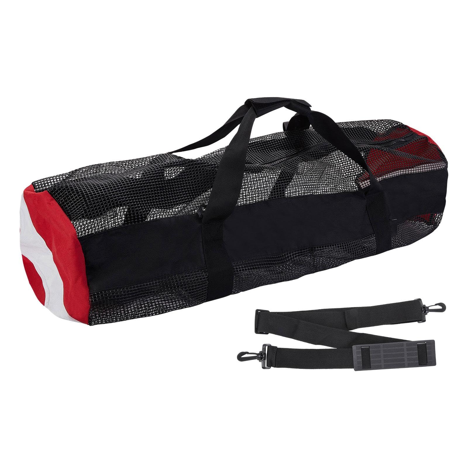 Borsa da Sub in Rete con Doppie Cerniere - Borsa in Rete Portatile E Traspirante - Borsa Portaoggetti per Nuoto, Palestra, Surf