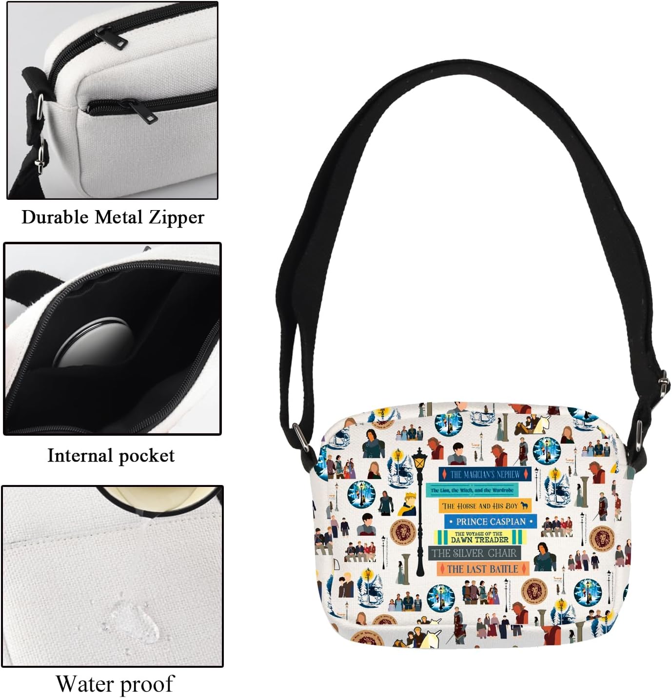 CMNIM Narnia Crossbody Bag Fantasy Inspired Gifts for Book Lovers Narnia Fans Small Crossbody Purse Bookish Book Nerd Gifts - Image 4