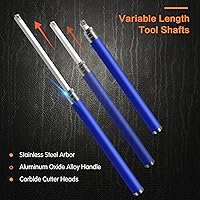 Vista 3 de Juego de herramientas de torneado de madera con punta de carburo, las últimas herramientas de acabado y desbaste de torno con cuello de cisne