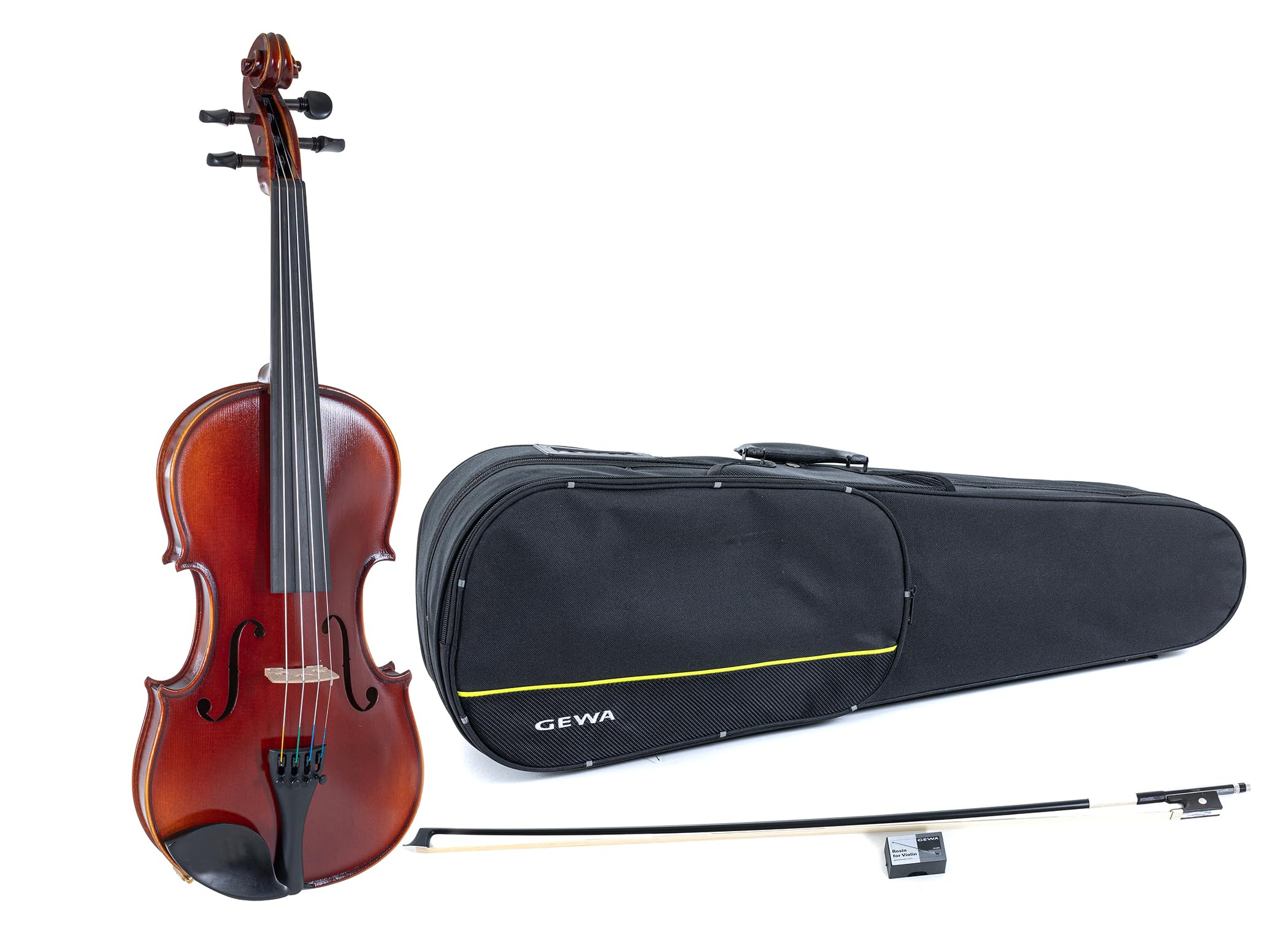 GEWA Conjunto de violín Ideale VL 2 – 1/4 listo para tocar, arco de Carbono, cuerdas Larsen Aurora, estuche para violín
