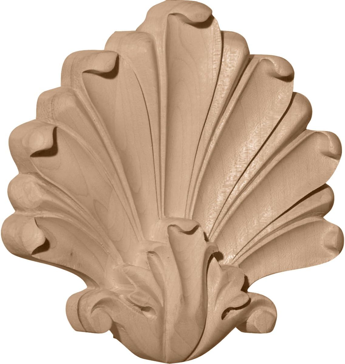 Ekena Millwork 5 1/2"W x 5 1/2"H x 1/2"D Medium Foster Center, Lindenwood (4-Pack)