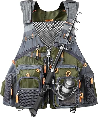TOMSHOO Fly Fishing Vest for Men Women One Size Fits Most